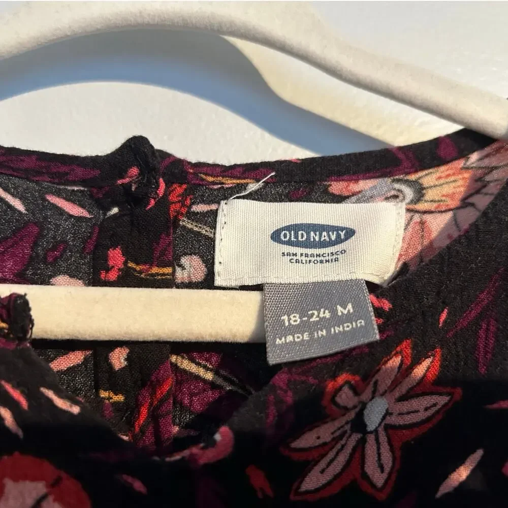 Old Navy Viscose/Rayon Floral Peasant Dress, Toddler Girl 18-24 Months